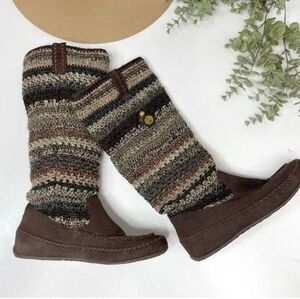 The Sak brown crochet boots 9.5